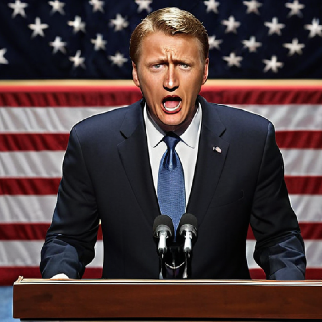 **

A political leader passionately delivering a speech, sharing a personal story of overcoming hardship. Focus on conveying emotion and connection with the audience.

**