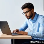 홍보 윤리 및 법률 - **Prompt: Digital Transparency and Ethical Content Creation**
    A young adult, appearing thoughtfu...