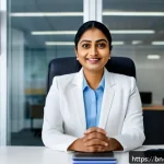 위기 커뮤니케이션 전략 - A professional Bengali businesswoman in a modern office setting, engaging in open and honest communi...